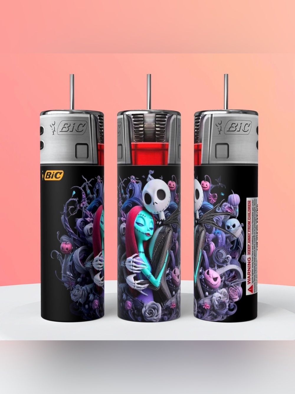 Nightmare before Christmas bic tumbler